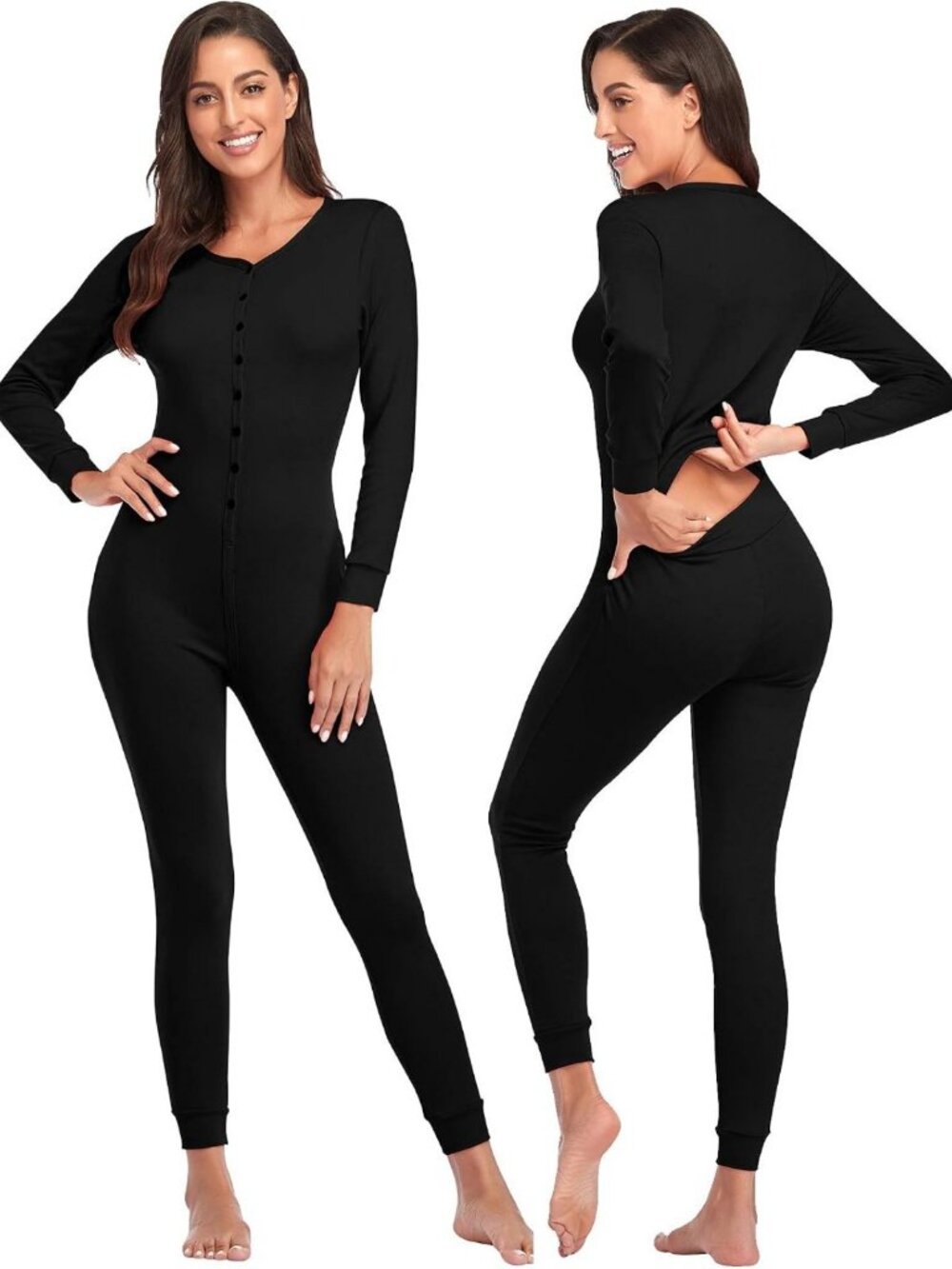Cozy Colorful Cotton Onesie Pajamas for Women | Thermal Jumpsuit Sleepwear